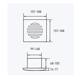 Extractor de baño TST 4" Abs bco