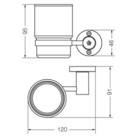 Porta cepillos FV california con vaso 0169/17-CR