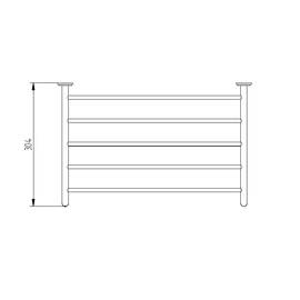 Accesorio de baño Robinet Repisa 45cm satinada niquel mate oro