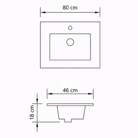 Mesada Schneider Loza 80cm 1 ag 80