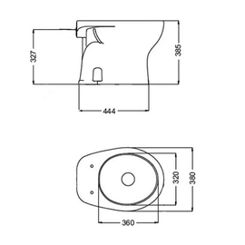 Inodoro Ferrum Atuel Corto Blanco ATU-IN-002-BL