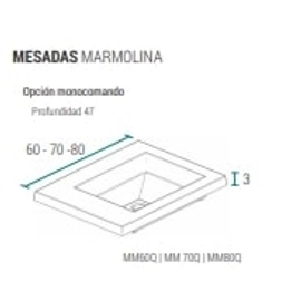Mesada Schneider Aqua 60 1 agujero blanca