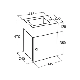Mueble Ferrum armonica s/lavatorio XL15A-W7 WE ARM-MB-008-WE