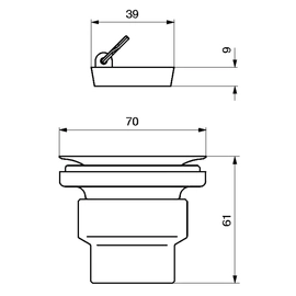 Desagüe FV respuesto para bañera 11/4" conexión de plástico