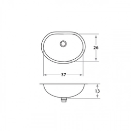Bacha de baño Mi Pileta bajo mesada Riñon 458
