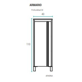 Armario Schneider Nature 40cm Blanco Texturado
