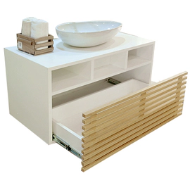 Vanitory Vanidoor p/bacha de apoyo white shiny