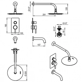 Griferia ducha Hidromet Vector c/transf 42103 cr