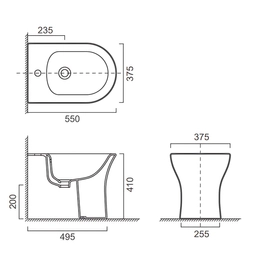 Bidet Uhome 1 agujero CL-12249F