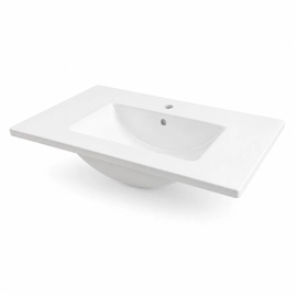Mesada de loza recta 80cm Campi blanca ML80/M