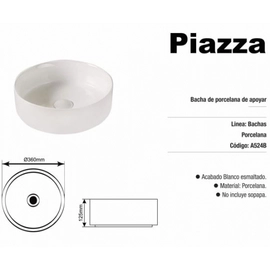 Bacha Piazza A524B 360X360X125 bca