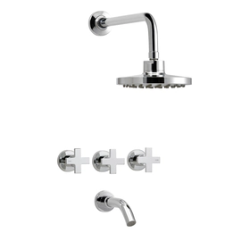 Griferia de ducha Peirano Vigo c/transf Cruz  80-132