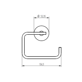 Accesorio de baño Robinet Belfast Portarrollo sin tapa negro mate