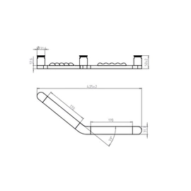 Accesorio de baño Agarradera angular Andez