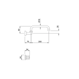 Griferia de cocina Pared Peirano Renacer cr 55-002