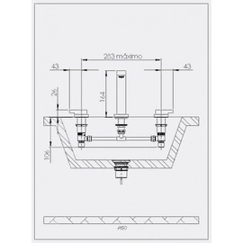 Griferia Baño Hidromet Lavatorio De Mesada Block Plane 34006