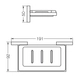 Jabonera FV dominic de vidrio cromo 0168R/8V-CR