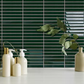 Mosaico Bamboo Verde Ingles 15x30 Piu