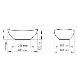 Bacha de baño Piazza 41x34 apoyo loza A082