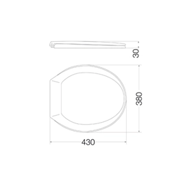 Asiento de inodoro Ferrum Andina Plastica TRA-TP-003-BL