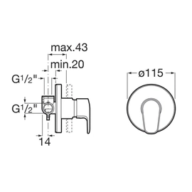 Griferia ducha Roca coral monocomando s/transf A5D1387C0L