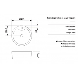 Bacha Piazza de apoyo redonda A029 bca