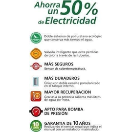 Termotanque Rheem Electrico De Colgar 85 Litros Gris Oscuro