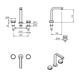Griferia de lavatorio Hidromet Luxury skin 15006SKIN