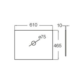 Placa Portabacha Ferrum Blanca SX60F