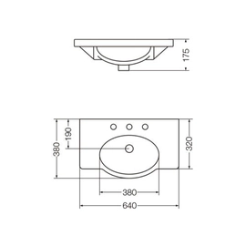 Bachas Baño Ferrum Venecia 64 Cm 3 Ag Venecia bco