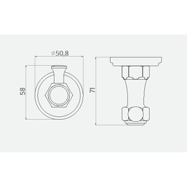 ANDEZ PERCHA SIMPLE ANTIQUE BRONCE VIEJO