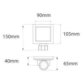 Desagüe Ideal abs cuadrado 12098