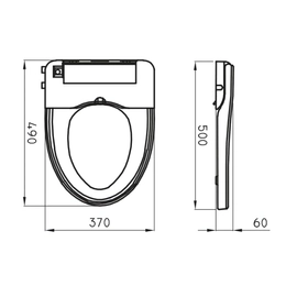 Tapa de inodoro Ferrum traful con sistema bidet TRA-TP-006-BL