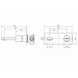 Grifería de lavatorio Piazza lounge monocomando 1070NE