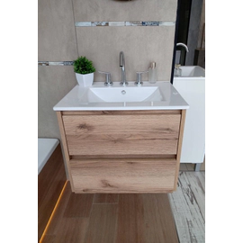 Vanitory Aereo Campi Zamba Roble verona 60 cm c/mesada 3 aguj ZA60CL3