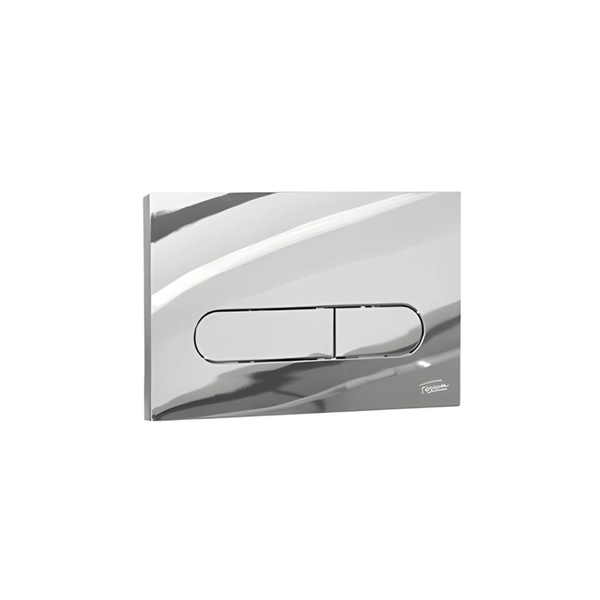 Tapa doble tecla Ferrum rectangular cromo REP-RA-056-CR
