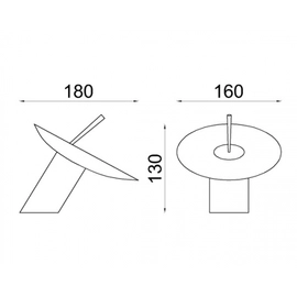 Lavatorio de baño Ultragrif Redondo Monoc. Bajo GLASS