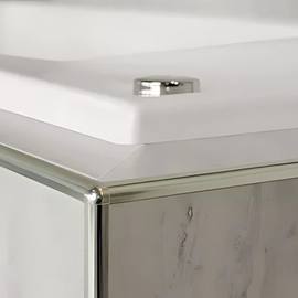 Esquinero espiga Atrim aluminio 10mm cromo mate 8383