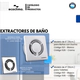 Extractor para baño cuadrado mediano 15° blanco ECOCLIMA 521