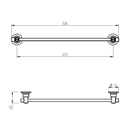 Accesorio de baño Robinet Bronx Toallero barral bce vjo