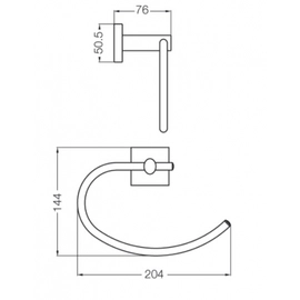 Accesorio baño Fv Toallero Aro Melody 162/28