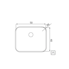 Bacha bajo mesada Tramontina Dora 50 BL 94018/112