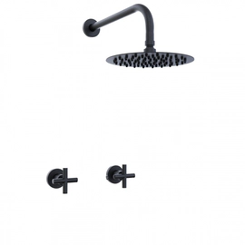 Griferia de ducha Hidromet Sun cruz s/transf black 4504