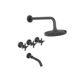 Griferia de ducha c/transf Estalgrif Tauro Advance Black