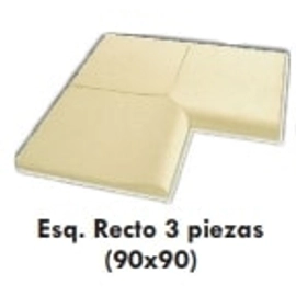 Piso Atermico Lanik 90x90 Esq.recto 3 pz crema 6931