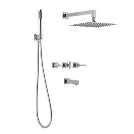 Griferia ducha c/transf pico y duchador castilla 80-329-CR Peirano