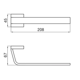 Toallero FV chalten corto cromo 0163/H4-CR