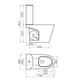 Inodoro largo Ferrum marina blanco MAR-IN-007-BL