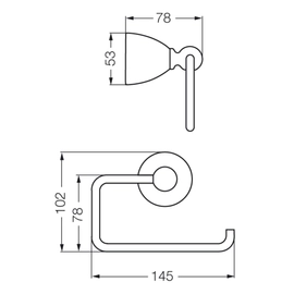 Portarrollo FV margot cromo 0167/62-CR