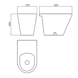 Inodoro Corto KORB Oberhausen Acero Inox.